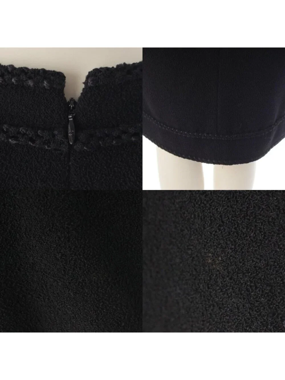 Chanel 08c Wool Tweed Sleeveless Dress Black 40